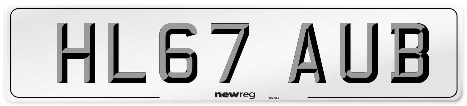 HL67 AUB Number Plate from New Reg